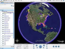 NDBC weather buoys in Google Earth