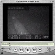 Still from the pipeline ROV video inspection survey